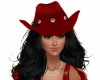 deep red cowgirl hat