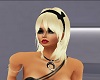 Blond Zina black bow