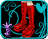 Metallic Red Boots