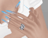 aquamarine diamond nails