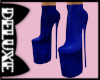 Royal Blue Velour Boots