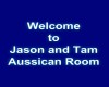 Aussican welcome sign