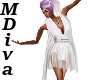 (MDiva)Sheer White Dress