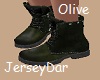 Olive Green Trap Boots