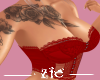 Luna Lace Corset Red