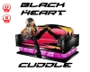 Black and Pink Heart cud