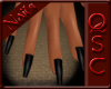 ~QSC~Dark Black nails