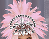 Pink Tiara Feathers