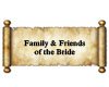 Family of the Bride Sign