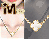 Gold White Necklce F