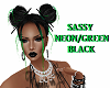 SASSY NEON/GREEN/BLK