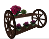 Wagon Wheel Flower Cart