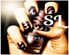 PURPLE N WHITE NAILS