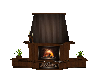 brown fire place