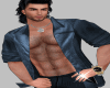 Shirt with chest hair