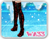 WA33 Red Thigh Boots