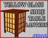 Yellow Glass Lamp Table