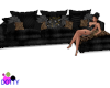 Black leopard sofa