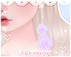 [T] Pompom earrings Prpl