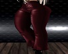 Lx Red Lther Pants
