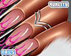 q. Pink Flame Nails XL