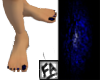 Black & Blue Dainty Feet