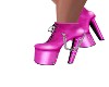 Pink Spiked Angel Boots
