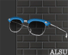 Blue fashion glasses