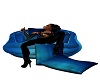 blue kiss cuddle chair
