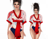 G0030 Red Kimono Top