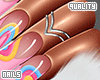 q. Pink Swirl Nails XL