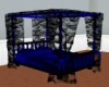 Blue/Black Canopy Bed