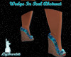 Wedge in Teal Abstract