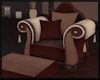 Cream/Rust Chair ~