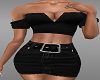 Black Jean Skirt +Top