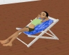 (W) Relaxing beach chair