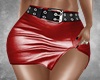 LEATHER SKiRT RED RL