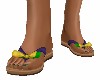 MARDI GRAS Flip Flops