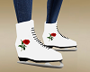 White Red-Rose IceSkates