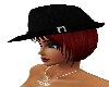 BLACK HAT/RED HAIR