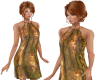 TF* Bronze Halter Dress