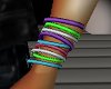 colored bracelets