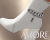 Amore White Chain Boots