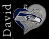 F Seahawks Heart Pendant