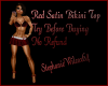 Red Satin Bikini Top