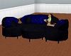 Black Blue Sparkle sofa