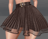 // pleated skirt - brown