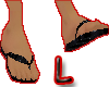 *L*Black Flip Flops