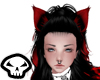 Red/blk Ani Cat Ears