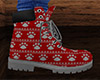 Red Paw Print Boots (M)